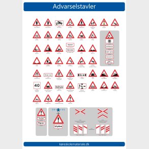 4 stk. Frdselstavle plakater