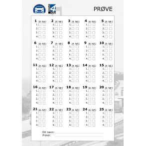 Afkyrdsningsskema - en pakke med 500 stk.