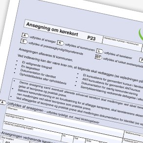 Ansgningsblanket P23 - en pakke med 100 stk. 