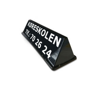 Kreskole tagskilt med folie - Sort