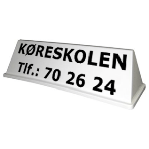 Kreskole tagskilt med folie - Hvid